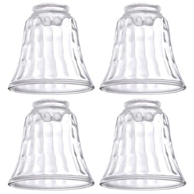 Ceiling Fan Light Covers, Ceiling Fan Globes Replacement Glass, Light Fixture Replacement Glass, Dysmio Lighting Replacement Shade Height: 4.75", Depth: 4.75", Width: 4.9" Fitter Size 2.25", 4 Pack