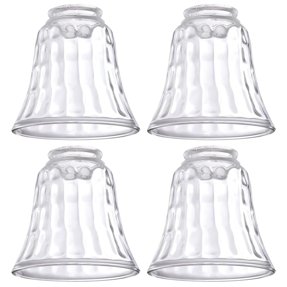 Ceiling Fan Light Covers, Ceiling Fan Globes Replacement Glass, Light Fixture Replacement Glass, Dysmio Lighting Replacement Shade Height: 4.75", Depth: 4.75", Width: 4.9" Fitter Size 2.25", 4 Pack
