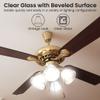 Ceiling Fan Light Covers, Ceiling Fan Globes Replacement Glass, Light Fixture Replacement Glass, Dysmio Lighting Replacement Shade Height: 4.75", Depth: 4.75", Width: 4.9" Fitter Size 2.25", 4 Pack view 2