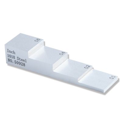 4 Step Ultrasonic Calibration Test Blocks,1018 Steel - 0.1" 0.2" 0.4" 0.6"