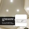 ELCO Lighting EL2445W 4" Square Adjustable Wall Wash Reflector Trim 25 Tilt, Compatible with MR16 GU5.3/GU10/PSA37 Lamps, Durable Powder-Coated Finish view 3