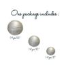 Quasimoon PaperLanternStore.com Round Paper Lanterns 12pcs Assorted Combo Party Pack - (12/10/8 Inch) Even Ribbing, Silver view 2