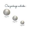 Quasimoon PaperLanternStore.com Round Paper Lanterns 12pcs Assorted Combo Party Pack - (12/10/8 Inch) Even Ribbing, Silver view 4