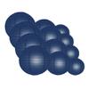 Quasimoon EVP-NBL-CP12 12pcs Pack (12/10/8 Inch) Paper Lanterns Even Ribbing, Navy Blue, 12 Piece Set view 1