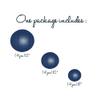 Quasimoon EVP-NBL-CP12 12pcs Pack (12/10/8 Inch) Paper Lanterns Even Ribbing, Navy Blue, 12 Piece Set view 2