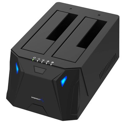 SABRENT USB 3.0 Dual Bay Hard Drive Docking Station & Cloner (EC-HD2B)