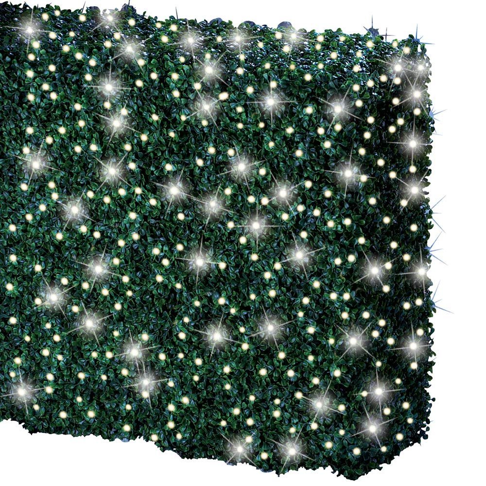 Collections Etc Solar Powered Outdoor String Lights, Decoration for Garden, Yard, Patio, Christmas, Tree, Party, Holiday, Home, White, 500