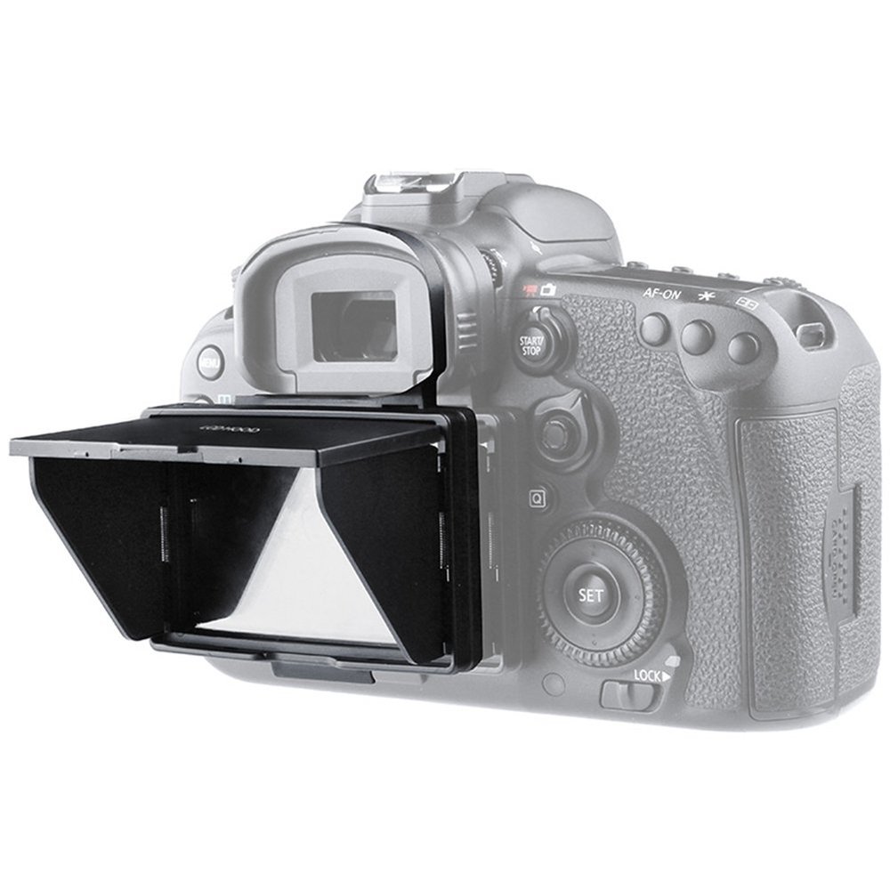 STSEETOP Camera LCD Sun Shade Sun Hood Camera LCD Viewfinder Professional Optical Sunshade with Screen Protector for Canon 7D Mark II 7D2
