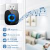 Wireless Doorbell, PHYSEN Classroom Door bell Chimes with Mute Mode - 58 Ringtones&5 Volume Levels Operating at 1300-ft Range LED Strobe, 2 Transmitters+3 Receivers Waterproof Doorbell Kit for Home view 2