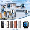 Wireless Doorbell, PHYSEN Classroom Door bell Chimes with Mute Mode - 58 Ringtones&5 Volume Levels Operating at 1300-ft Range LED Strobe, 2 Transmitters+3 Receivers Waterproof Doorbell Kit for Home view 3