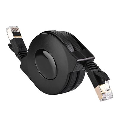 FOSA CAT 7 Ethernet Cable, Retractable CAT7 RJ45 600MHz Patch LAN Network Cable Flat Ethernet Cord