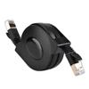 FOSA CAT 7 Ethernet Cable, Retractable CAT7 RJ45 600MHz Patch LAN Network Cable Flat Ethernet Cord view 1