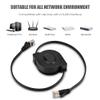 FOSA CAT 7 Ethernet Cable, Retractable CAT7 RJ45 600MHz Patch LAN Network Cable Flat Ethernet Cord view 2