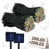 LALAPAO Solar String Lights Outdoor 2 Pack, Total 400 LED 144Ft, Multicolor view 1