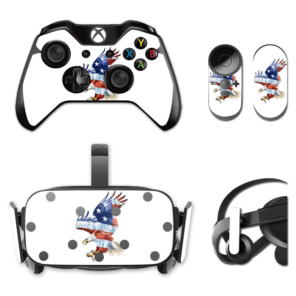 MightySkins Skin Compatible with Oculus Rift CV1 American Eagle | Protective, Durable, and Unique Vinyl Decal wrap Cover | Easy to Apply, Remove, and Change Styles | Made in The USA
