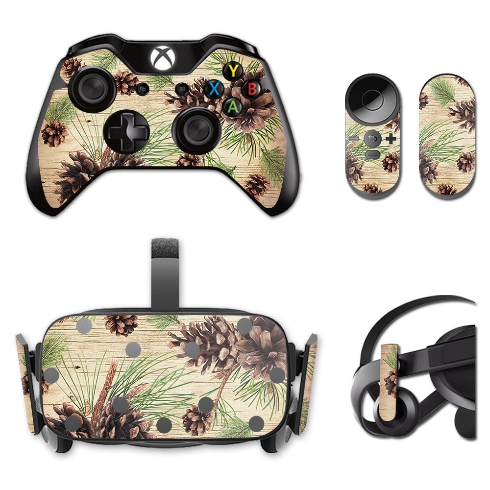MightySkins Skin Compatible with Oculus Rift CV1 Pine Collage | Protective, Durable, and Unique Vinyl Decal wrap Cover | Easy to Apply, Remove, and Change Styles | Made in The USA