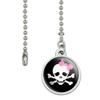 Skulls Crossbones Daughter Stick Figure Family Girl Pink Bow Ceiling Fan view 2