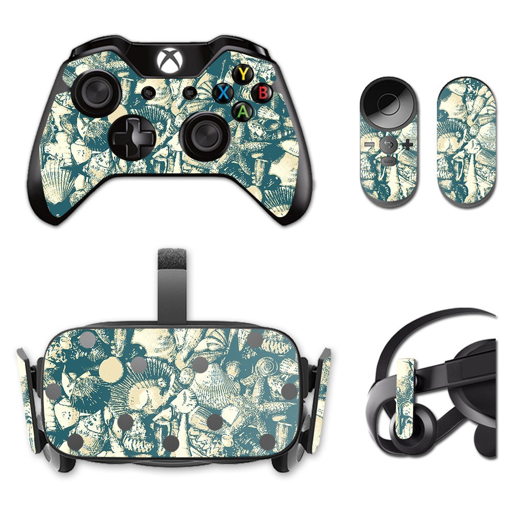MightySkins Skin Compatible with Oculus Rift CV1 Tan Seashells | Protective, Durable, and Unique Vinyl Decal wrap Cover | Easy to Apply, Remove, and Change Styles | Made in The USA