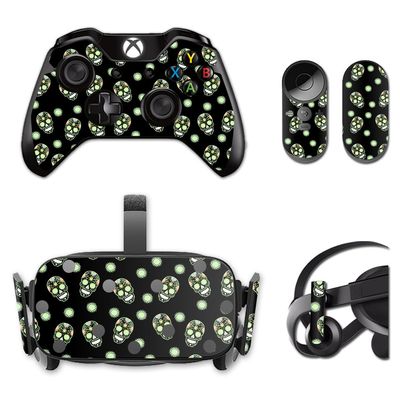 MightySkins Skin Compatible with Oculus Rift CV1 Nighttime Skulls | Protective, Durable, and Unique Vinyl Decal wrap Cover | Easy to Apply, Remove, and Change Styles | Made in The USA