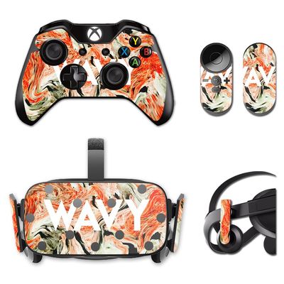 MightySkins Skin Compatible with Oculus Rift CV1 Wavy | Protective, Durable, and Unique Vinyl Decal wrap Cover | Easy to Apply, Remove, and Change Styles | Made in The USA