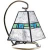 J Devlin Lam 703 Mini Lamp Blue Green Accent Night Light Tiffany Stained Glass Lamp view 1