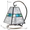 J Devlin Lam 703 Mini Lamp Blue Green Accent Night Light Tiffany Stained Glass Lamp view 3