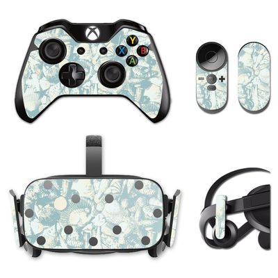 MightySkins Skin Compatible with Oculus Rift CV1 Blue Seashells | Protective, Durable, and Unique Vinyl Decal wrap Cover | Easy to Apply, Remove, and Change Styles | Made in The USA