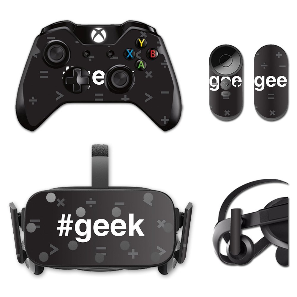 MightySkins Skin Compatible with Oculus Rift CV1 Geek | Protective, Durable, and Unique Vinyl Decal wrap Cover | Easy to Apply, Remove, and Change Styles | Made in The USA