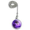 Purple Sunset Beach Palm Tree Hawaii Paradise Ceiling Fan and Light Pull view 1