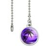 Purple Sunset Beach Palm Tree Hawaii Paradise Ceiling Fan and Light Pull view 2