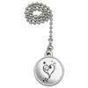 GRAPHICS & MORE Treble Bass Clef Heart Music Black White Ceiling Fan and Light Pull Chain view 1