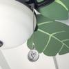 GRAPHICS & MORE Treble Bass Clef Heart Music Black White Ceiling Fan and Light Pull Chain view 3