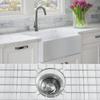 FSW1001 LUXURY 30-INCH SOLID FIRECLAY FARMHOUSE SINK IN WHITE, STAINLESS STEEL ACCS, FLAT FRONT view 1