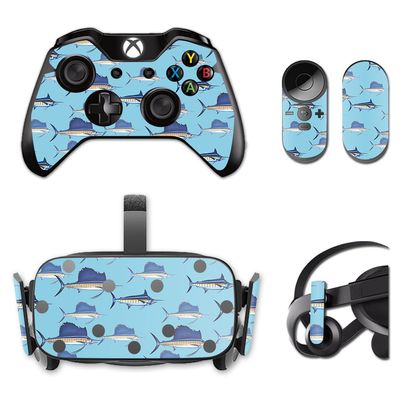 MightySkins Skin Compatible with Oculus Rift CV1 Billfish Stripes | Protective, Durable, and Unique Vinyl Decal wrap Cover | Easy to Apply, Remove, and Change Styles | Made in The USA