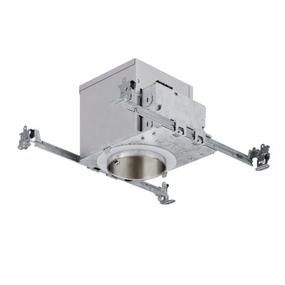 HALO 4-Inch Recessed Lighting Housing, IC-Rated Air-Tite New Construction Can Light, E26 Traditional Socket for Incandescent or LED Retrofit, Got Nail! Bar Hangers, Kitchen & Bath Ceiling - H99ICAT