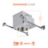 HALO 4-Inch Recessed Lighting Housing, IC-Rated Air-Tite New Construction Can Light, E26 Traditional Socket for Incandescent or LED Retrofit, Got Nail! Bar Hangers, Kitchen & Bath Ceiling - H99ICAT view 2