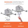 HALO 4-Inch Recessed Lighting Housing, IC-Rated Air-Tite New Construction Can Light, E26 Traditional Socket for Incandescent or LED Retrofit, Got Nail! Bar Hangers, Kitchen & Bath Ceiling - H99ICAT view 4