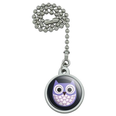 GRAPHICS & MORE Cute Purple Owl Ceiling Fan and Light Pull Chain