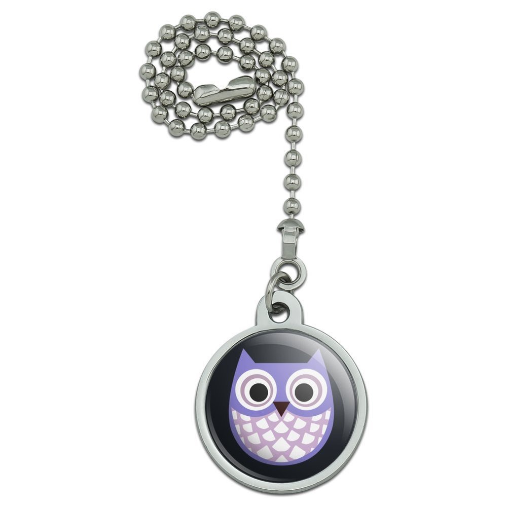 GRAPHICS & MORE Cute Purple Owl Ceiling Fan and Light Pull Chain