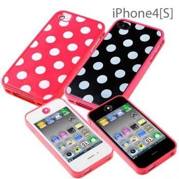 CAZE Fashion Case for iPhone 4/4S Duetto case-Back for iPhone 4/4S - Polka Dot Pink C-DCI4-PP