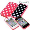 CAZE Fashion Case for iPhone 4/4S Duetto case-Back for iPhone 4/4S - Polka Dot Pink C-DCI4-PP view 1