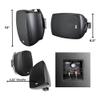 OSD Audio 5.25" Outdoor Patio Speaker Pair 150W, IP54 Weather Resistant, Full Motion Bracket Black AP525 view 3