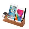 MOOZO Bamboo Wood Desktop Charging Dock Station Charger Holder Cradle Stand Compatible iPhone 16 15 14 13 12 11 Pro Max Apple Watch 2 3 4 / iWatch Samsung Galaxy S8 S7 S6 Edge Plus LG HTC Smartphones view 1