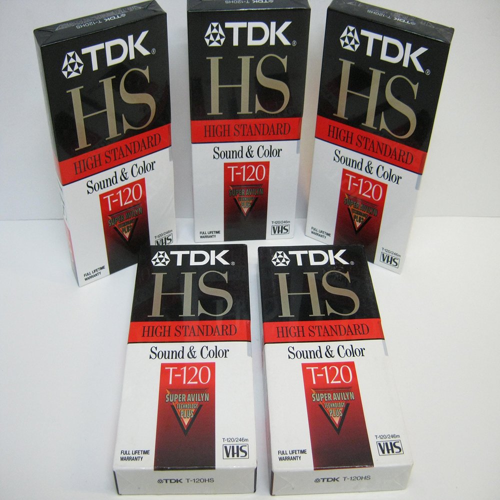 TDK HS T-120 High Standard VHS 5 Pack