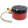 ZE-208S ZH E89885 3 Speed 4 Wire Pull Chain Ceiling Fan Switch Replacement Repair Kit 3 Way 4 Position Rotary Motor Controller 3A 250VAC 6A 125VAC for Ceiling Fans, Floor Fans & Applicances - Brass view 2