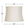 Imperial Shade Creme Classic Large Drum Lamp Shade 14" Top x 16" Bottom x 12" High (Spider) Replacement with Harp and Finial view 4