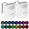 AUSAYE 2Pack Toilet Night Light, 16 Color Changing Motion Sensor Toilet Light Lamp,Fun Bathroom Toilet Bowl Nightlight,LED Stocking Stuffers for Kids Him Her Men Mom Father view 1