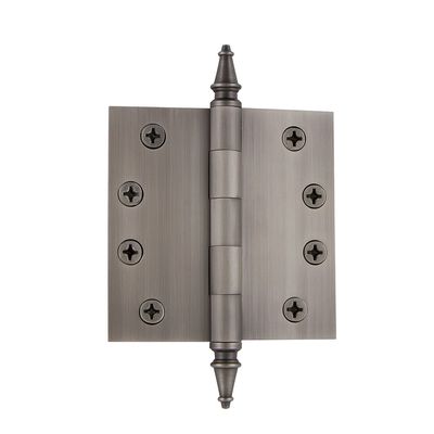 Grandeur Heavy Duty Solid Brass Door Hinge with Square Corners