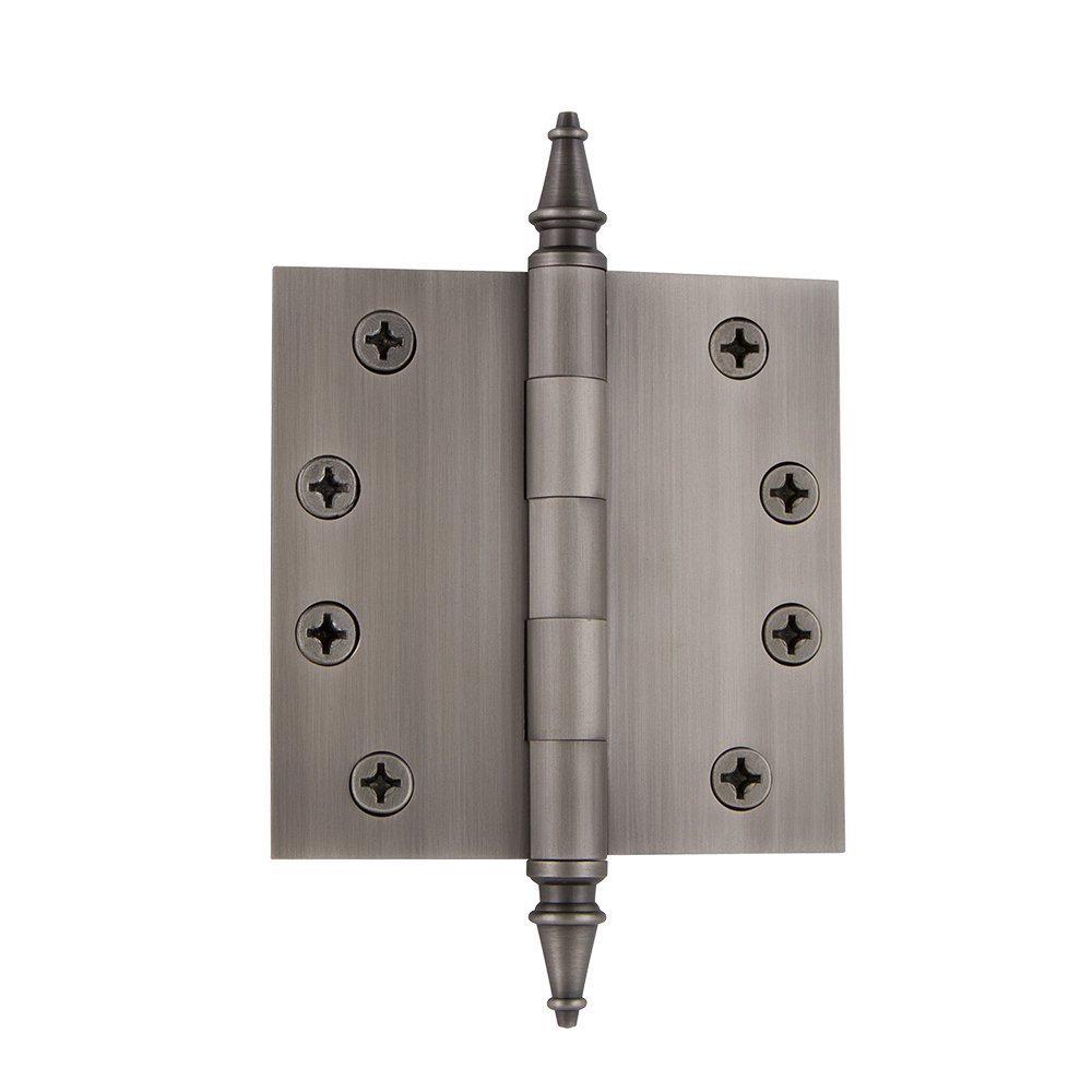 Grandeur Heavy Duty Solid Brass Door Hinge with Square Corners