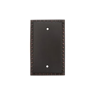 Nostalgic Warehouse Egg & Dart Switch Plate with Blank Cover in Timeless Bronze